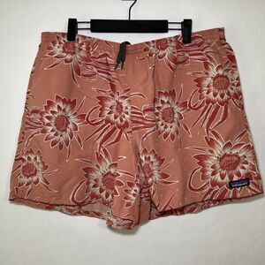 Patagonia Swim Trunks Shorts Mens Size XXL Pink Floral 36x5 Drawstring Pockets